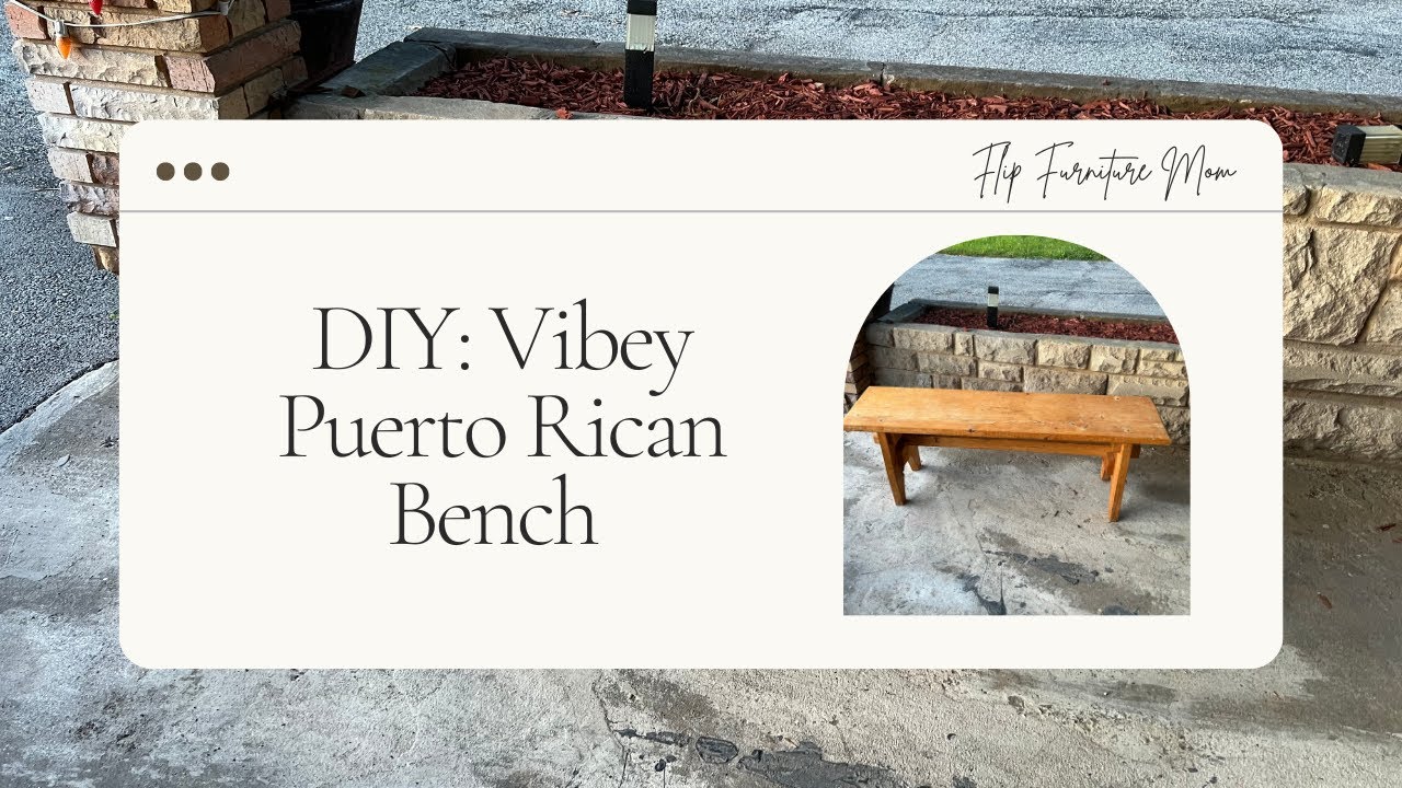 Puerto Rican Level Bench DIY Prebuilt Tree Wood Bench w/ Puerto Rican Vibes - YouTube