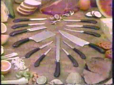1983 Ginsu II Knives The Foot can split wood TV Commercial 