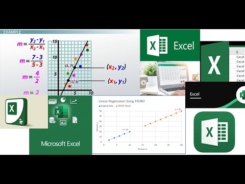Linear Trend Equation Using Excel إيجاد معادلة خط مستقيم لمجموعة بيانات باستخدام إكسل