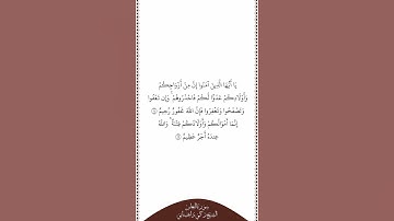 تلاوة في دقيقة سورة التغابن الآيات من ١٤ إلى ١٥ الشيخ زكي داغستاني