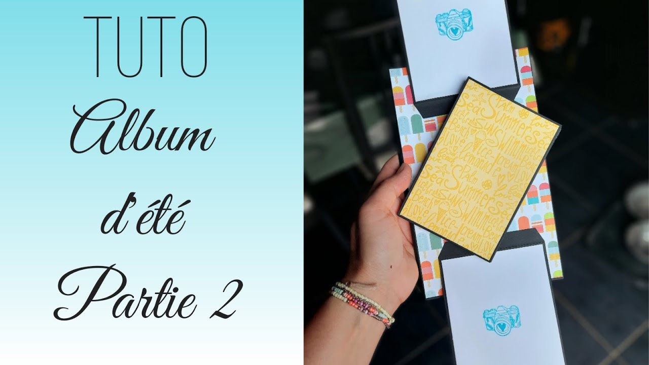 TUTO ALBUM SHAKE TON ETE ! * Couverture et page 1a * Summer party @echoparkpaper * Chat Scrap *