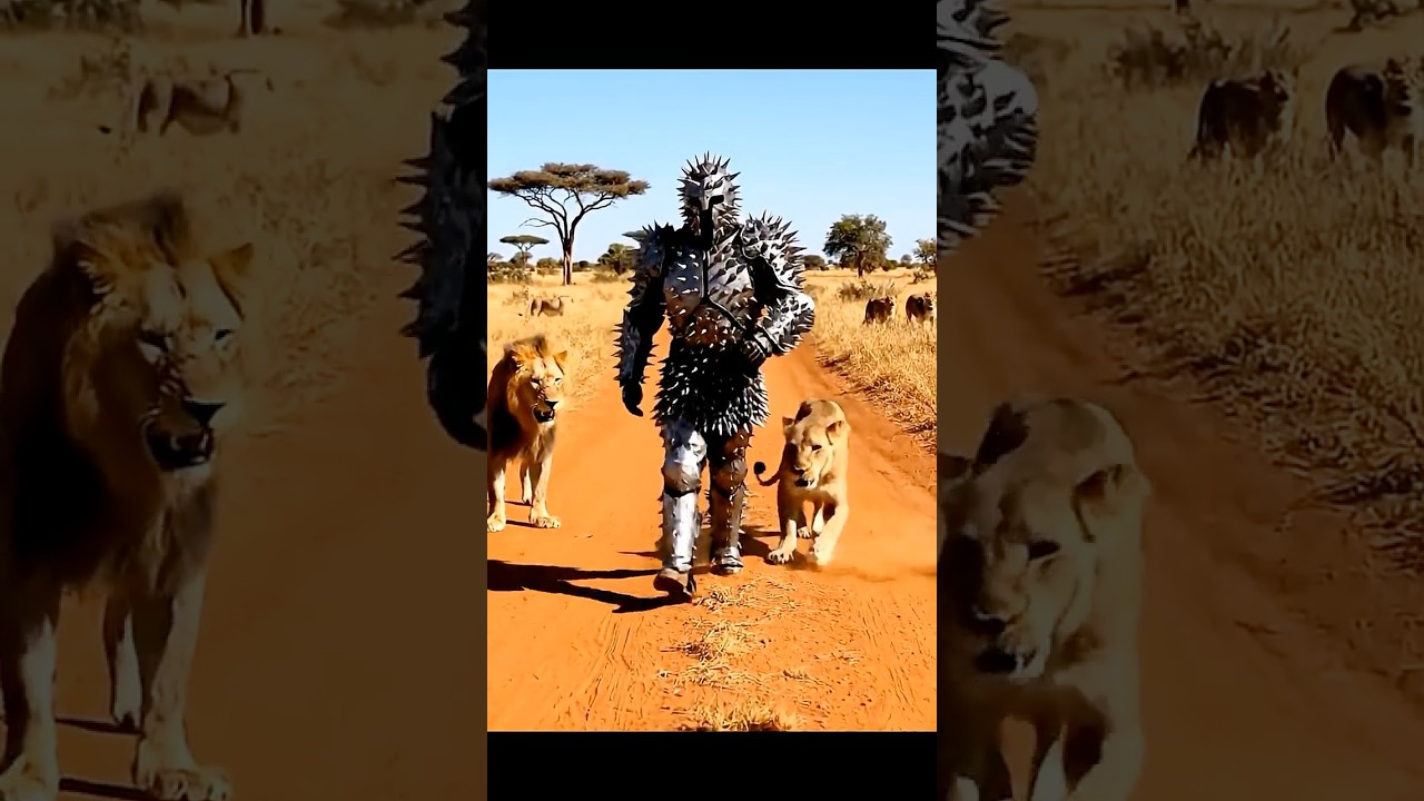 Lions vs the Spiked Man 😱🦁 | AI Safari Chaos | Dreamy Meow TV