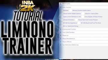 Updated Limnono Trainer tutorial guide (11/9/2019) for NBA 2K20 PC