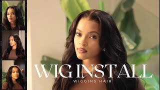 HOW I INSTALLED THIS BEAUTIFUL BODY WAVE WIG STRAIGHT OUT THE BOX ft WIGGINS HAIR