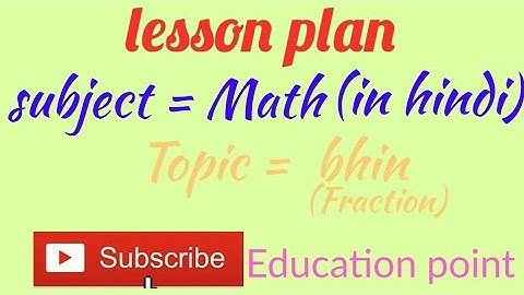 D.el.ed/jbt  lesson plan on maths in hindi || Teaching Talks