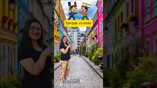 Europe vs India Streets !! 😮 (Indians in Paris) #europe #travelshorts #vlog #informative #shorts