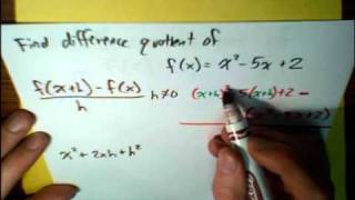 (2 of 3) Use Difference Quotient with harder functions ... MathWOEs