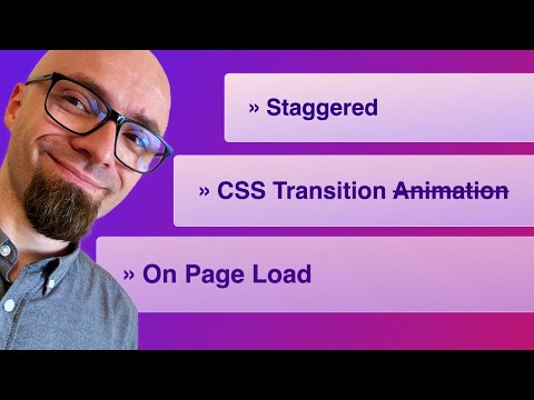Stunning Staggered CSS Animation/Transition on Page Load