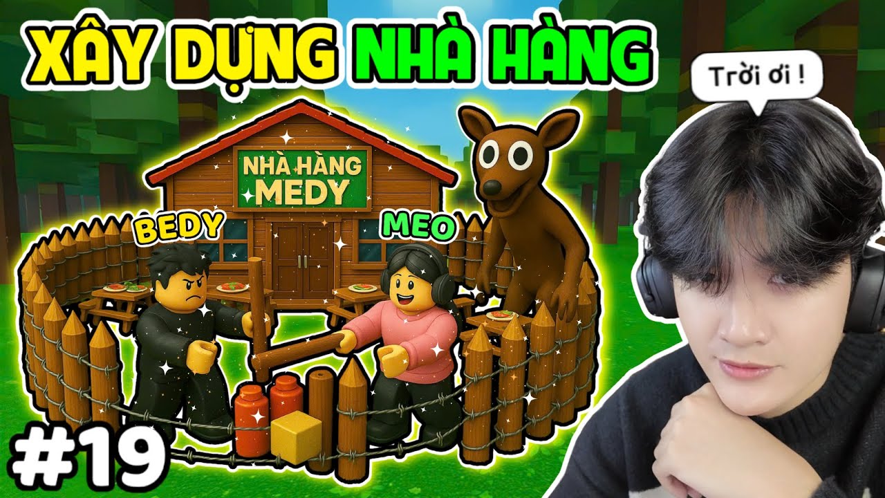 BEDY VÀ MEO PHÁ XÂY DỰNG NHÀ HÀNG 5 SAO TRONG 99 ĐÊM TRONG RỪNG | ROBLOX