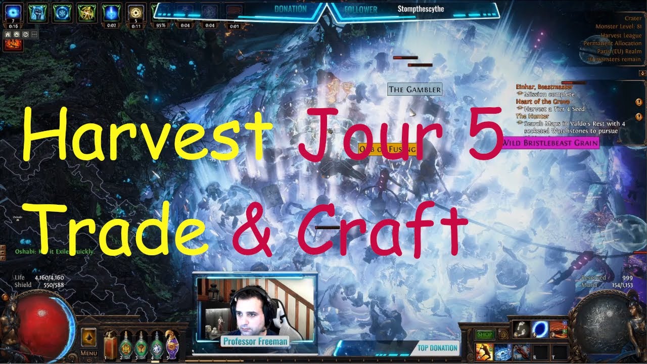 [PoE] 3.11 Harvest Recap jour 5, Trade & Craft YouTube
