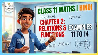 Class 11 Maths| Ch -2 Relations and Functions |L-7 उदाहरण 11, 12, 13, 14 का आसान हल | Rust-e Classes