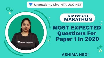PYQ Marathon | Most Expected Question of Paper 1 | UGC NET 2020 | Ashime Negi