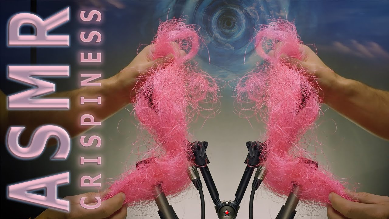 Crispy ASMR: Delicate Sounds of Supple Pink Sisal Adorning the Microphones and Sending you to Sleep!