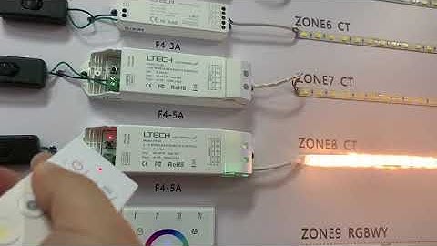 LTECH F2 remote pairs with receivers and control LED strips