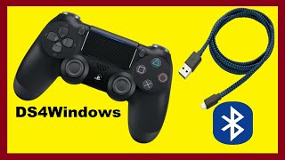 شرح طريقة تشغيل يدي او دراع بلاي ستيشن PS4 أو PS5 علي جهاز الكمبيوتر واللاب توب ..بالبلوتوث أو كابل