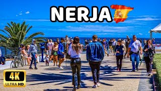 🇪🇦[4K] Nerja Spain HOLIDAY Destination | Walking Tour April 2023 | Axarquía