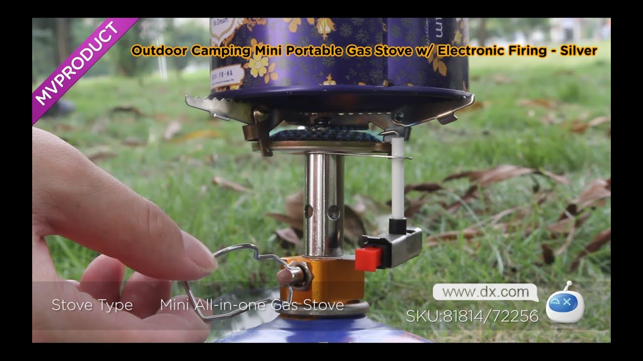 DX:Outdoor Camping Mini Portable Gas Stove w/ Electronic Firing