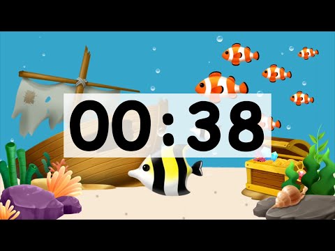 38 Second Countdown Timer Alarm Clock With Music, Timer for Kids Animal Fish