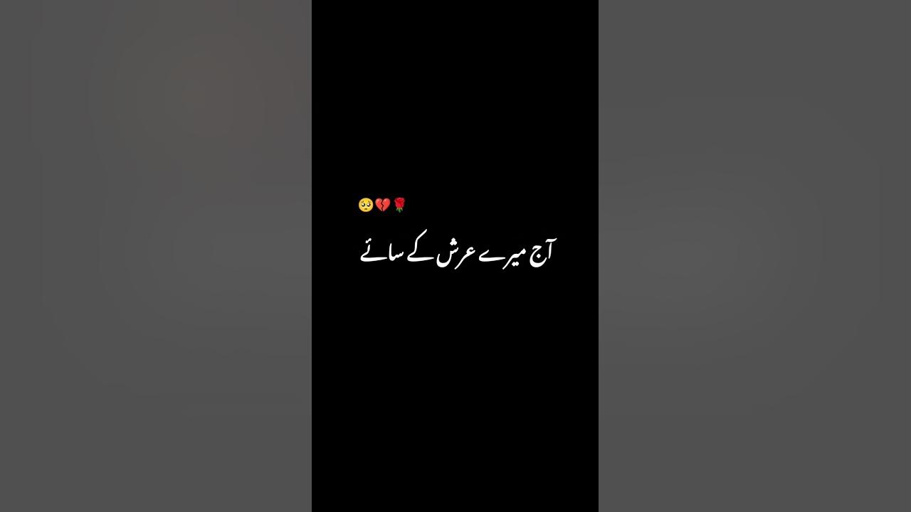 black screen video status Urdu POETRY black background WhatsApp States