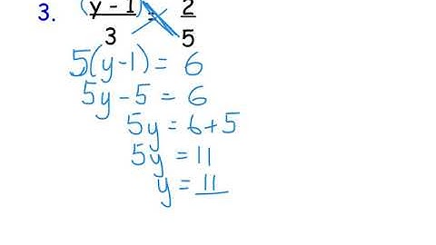 Equations, fractions, cross multiplication