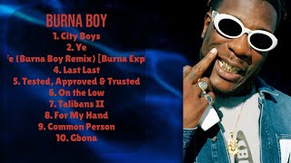 Burna Boy-Most played songs of 2024-Superior Hits Lineup-Sought-after