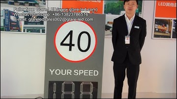 Glare-LED Radar Speed display