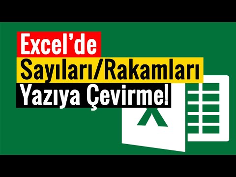 Excel’de Sayıları/Rakamları Yazıya (Metne) Çevirme!