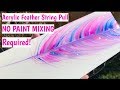 Acrylic Pouring - Feather String Pull - NO Paint Mixing Or Recipe Required!