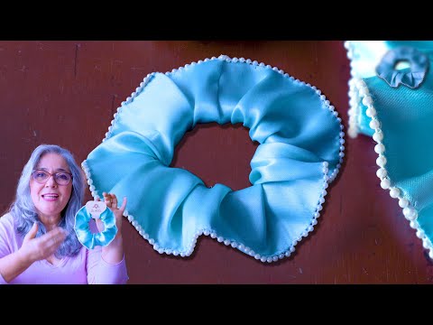 Cómo hacer SCRUNCHIES a mano: SIN MÁQUINA DE COSER/Lindo, fácil y rápido 🧵 🪡