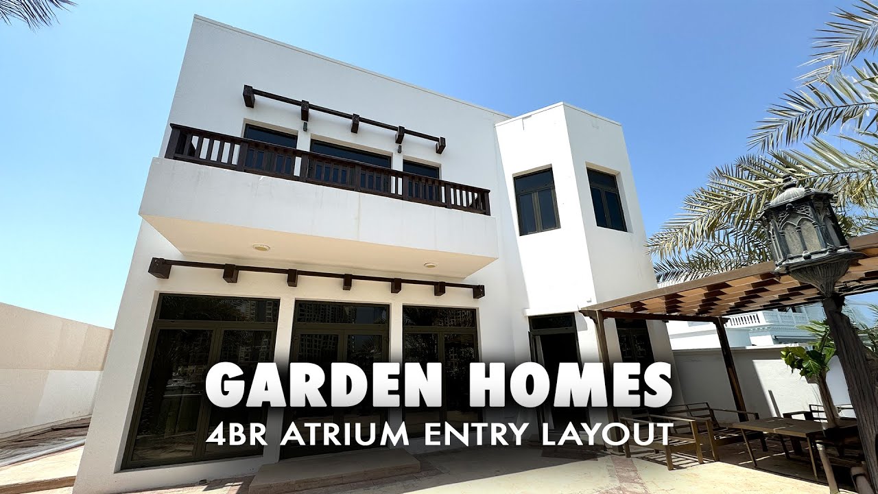 Atrium Entry Layout | 4 Bedroom Garden Home Villa | Palm Jumeirah - YouTube
