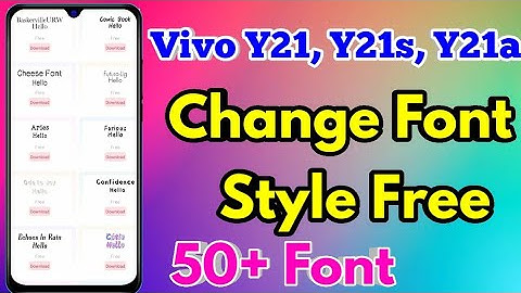 How To Change Font Style in Vivo y21s | How To Download Font Style in Vivo y21s #vivoy21s