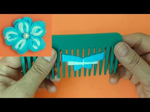 DIY - Amazing Trick With Hair Comb Very Easy Woolen Flower Making Hand Embroidery