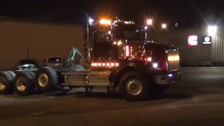 2015 WESTERN STAR 4900SB DAYCAB Tri Axle Heavy Haul at night