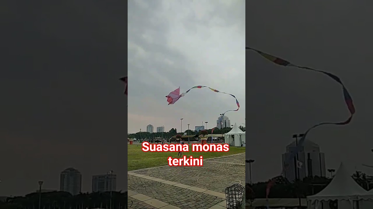 Suasana Monas terkini di sore hari 