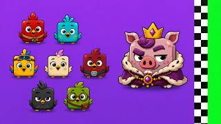 14 MARBLE BIRDS MUST ESCAPE PRINCE PIG! 🐦👑🐷 | Marble Survival Challenge screenshot 1