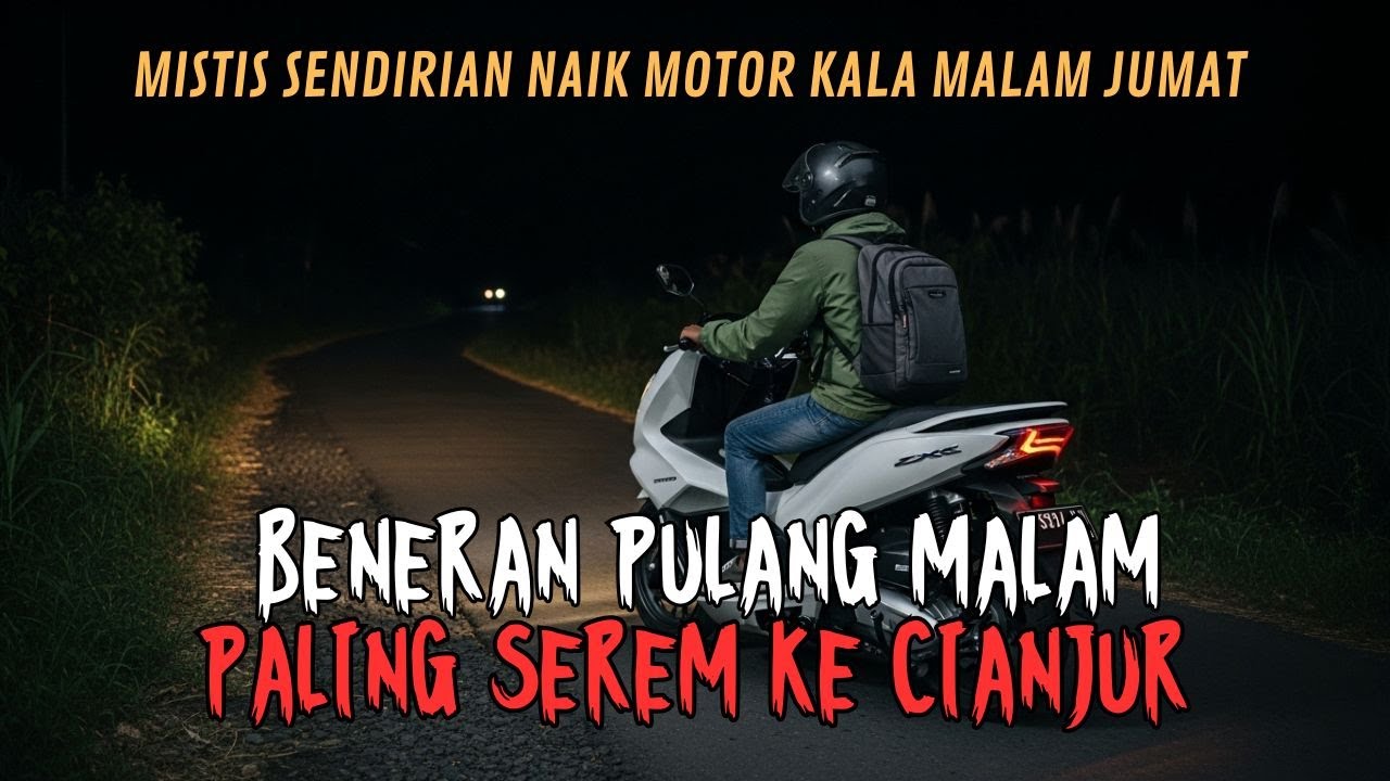 PULANG MALAM PALING HOROR! KISAH ALFIN SENDIRIAN NAIK MOTOR KE CIANJUR MALAM JUMAT