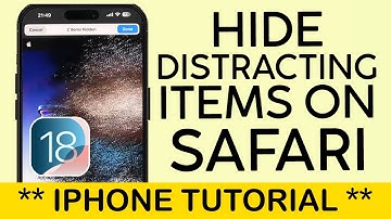 How to Hide Distracting Items in Safari on Your iPhone iOS 18 | NEW iOS 18 FEATURES 2024