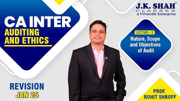 Les 3: CA Inter Revision | Audit | Aard, reikwijdte en doelstellingen van de audit | Hindi + Engels