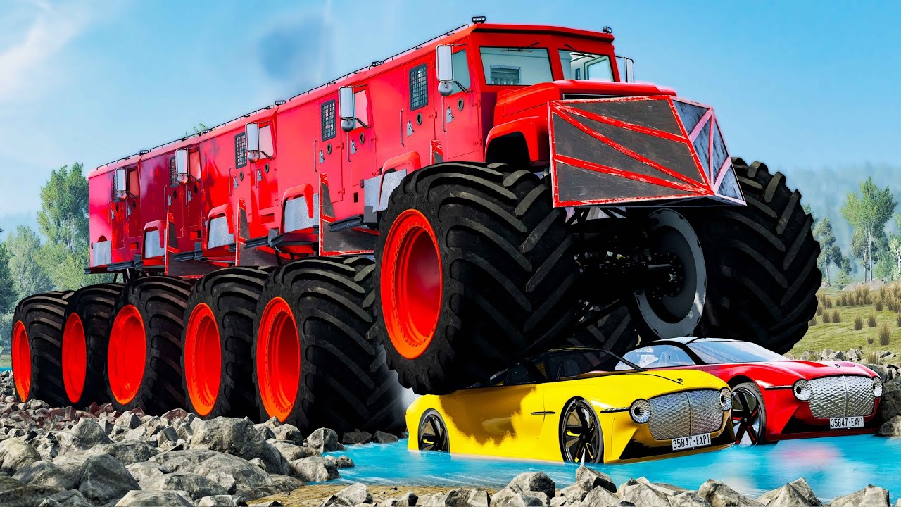 Monster Truck Crashes #42 - Beamng drive