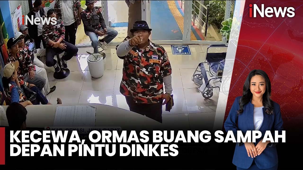 VIRAL! Tak Bertemu Kadinkes Cikarang, Ormas Buang Sampah Depan Pintu | iNews Sore | 21/03