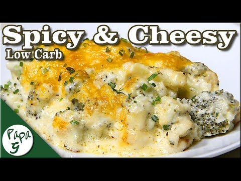 Spicy – Cheesy Broccoli and Riced Cauliflower – Low Carb Keto Casserole