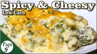 Spicy – Cheesy Broccoli and Riced Cauliflower – Low Carb Keto Casserole Spicy – Cheesy Broccoli and Riced Cauliflower – Low Carb Keto Casserole