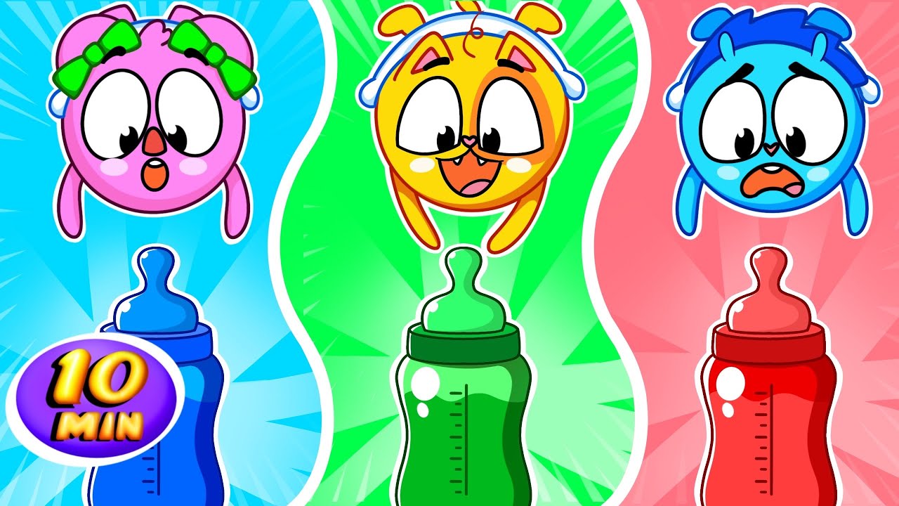 Bottle Milk Feeding Story 🍼 | Funniest Cartoon For Kids By 4 Friends 😻