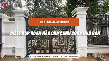 Cổng điện hai cánh mở tự động nhờ kết hợp motor Âm sàn Vulca Italia || SieuthiCuatudong.com