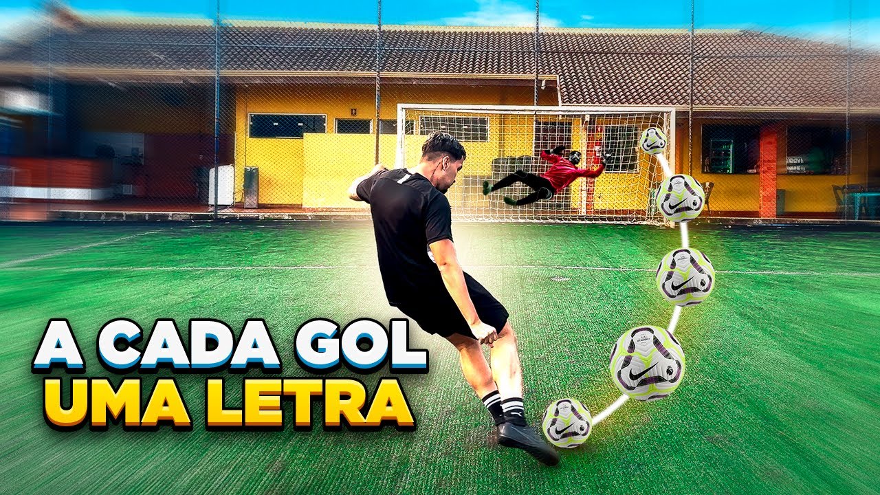 A CADA GOL DESBLOQUEIA UMA LETRA ( TEVE GOLAÇO 😱)