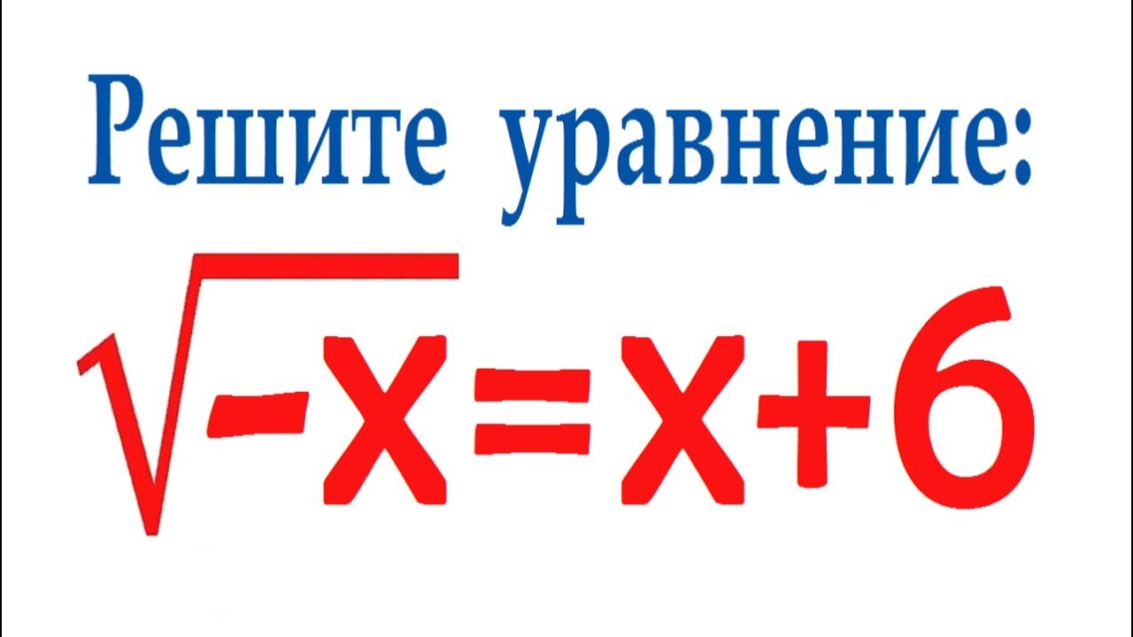 Решите уравнение: v(-x)=x+6 ? Как оформлять решение? - YouTube