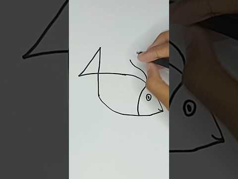 Easy Drawing with Number 4 #drawing #art