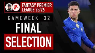 DIFFERENTIAL WC32 TEAM✅🔒| FPL GAMEWEEK 32 FINAL SELECTION | Fantasy Premier League 25/26
