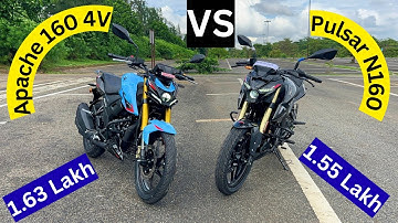 Tvs Apache Rtr 160 4V VS Pulsar N160 Detail Comparison Video 2025✅लेने से पहले एक बार ज़रूर देखें | 