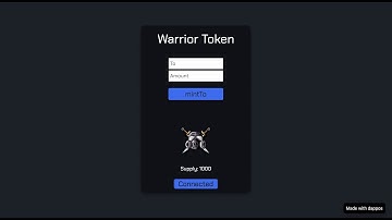 ERC-20 Token Dapp | Third Web & Dappos tutorial